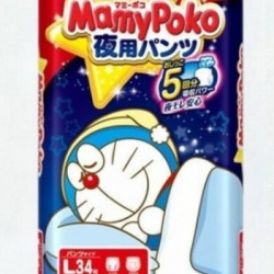 MAMY POKO nakts UNICHARM japāņu autiņbiksītes-biksītes, XL, 12-22 kg,34 gab.