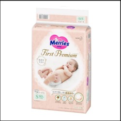 Japāņu First Premium Autiņbiksītes, S, 4-8kg, 54gab.