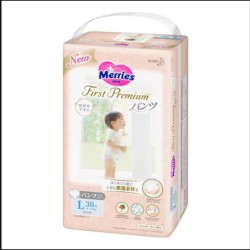 Japāņu First Premium Autiņbiksītes-biksītes L 9-14kg 36+2gab