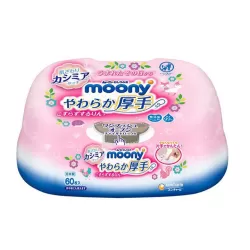 Mitrās salvetes kastītē Moony, 60 gab.